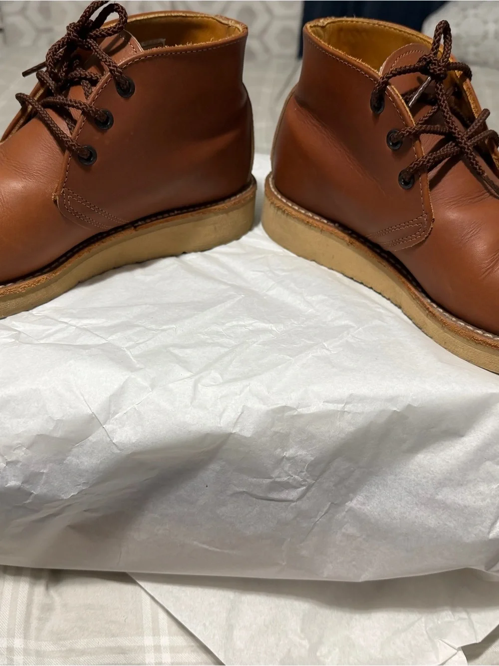 Men's Tan Leather Red Wings